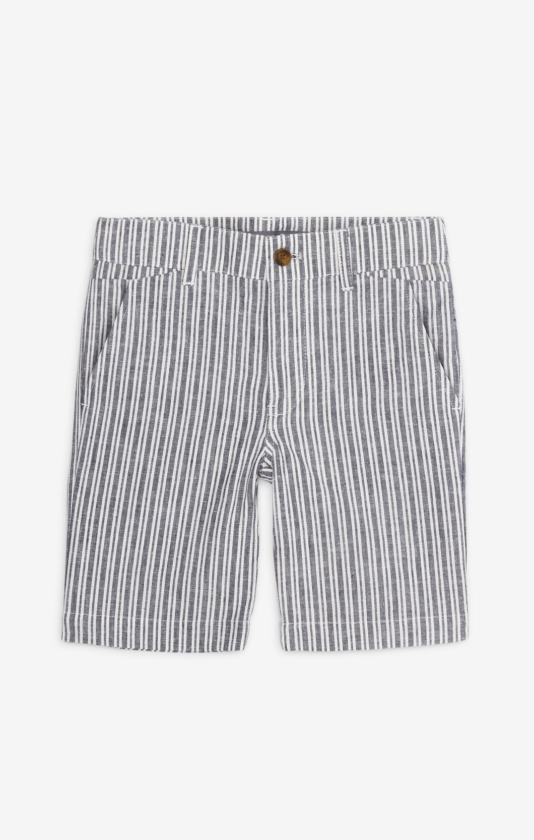 Navy Stripe Trouser Short