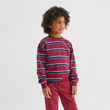 Load image into Gallery viewer, Red Burgundy L/S Crew Neck Sweatshirt
