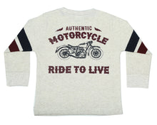 Load image into Gallery viewer, Oatmeal Moto Taping LS Shirt

