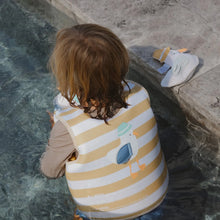 Load image into Gallery viewer, Sammy the Seagull Mustard Stripe Swim Vest
