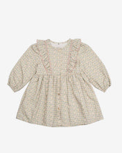 Load image into Gallery viewer, Blue Flower Maddie Ruffle Corduroy Dress
