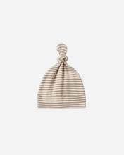 Load image into Gallery viewer, Almond Stripe Wrap Top, Footed Pant and Hat Set
