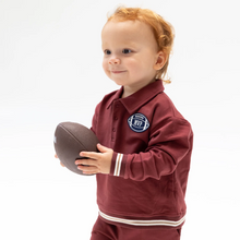 Load image into Gallery viewer, Varsity French Terry Polo Sweatshirt
