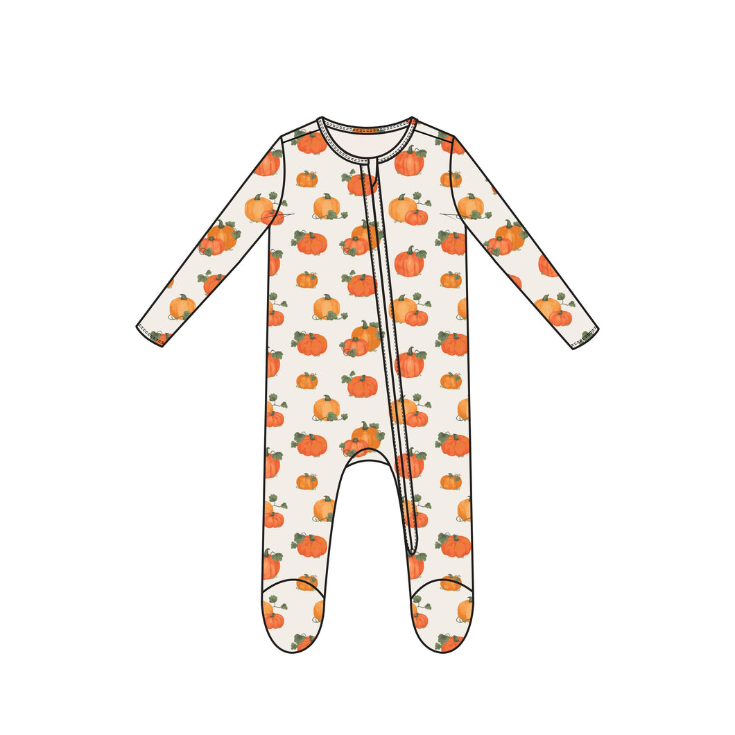 Pumpkin Patch Two Way Zipper Footie