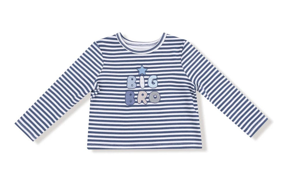 Big Bro Striped Embroidered Shirt and Jogger