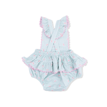 Load image into Gallery viewer, Tiny Cherry Stripe Sunsuit
