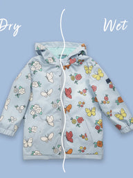 Flower and Butterfly Color Changing Raincoat