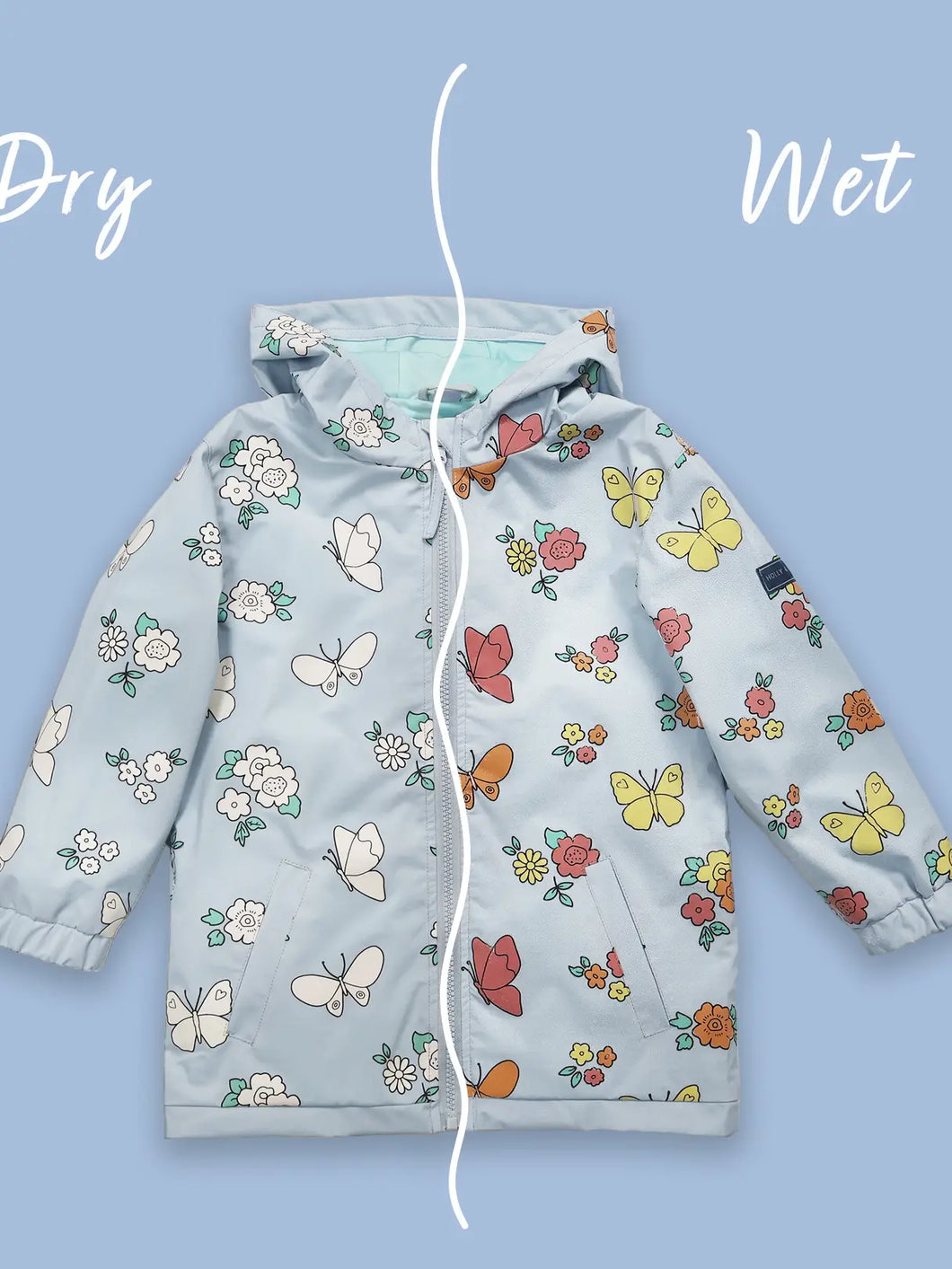 Flower and Butterfly Color Changing Raincoat
