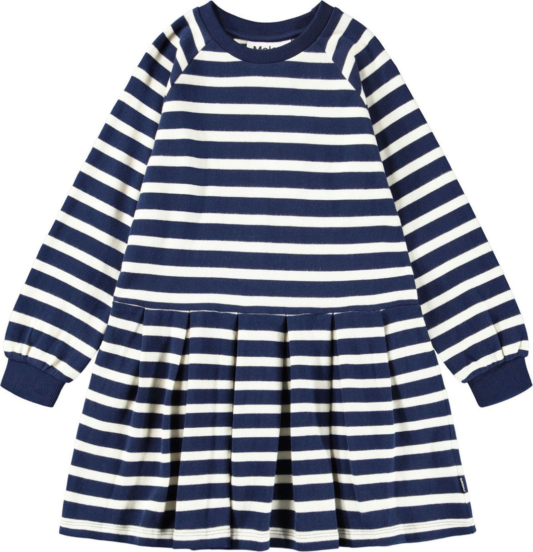 Christa Blue and Cream Striped Dress