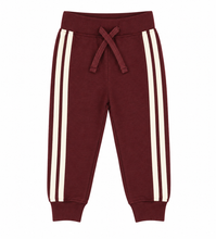 Load image into Gallery viewer, Burgundy Stripe Zip Hoodie and Jogger Set
