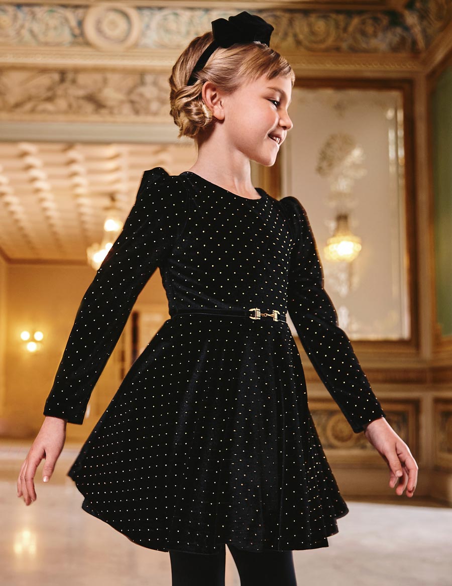 Studded Velvet Dress