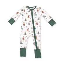 Load image into Gallery viewer, Winter Sports Dogs Green Convertible Romper
