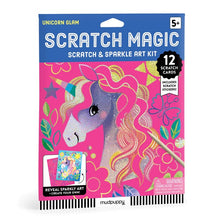 Load image into Gallery viewer, Unicorn Glam Scratch &amp; Sparkle Art Activity Kit

