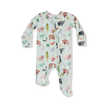 Load image into Gallery viewer, American Woodland Animals 2 Way Zipper Footie
