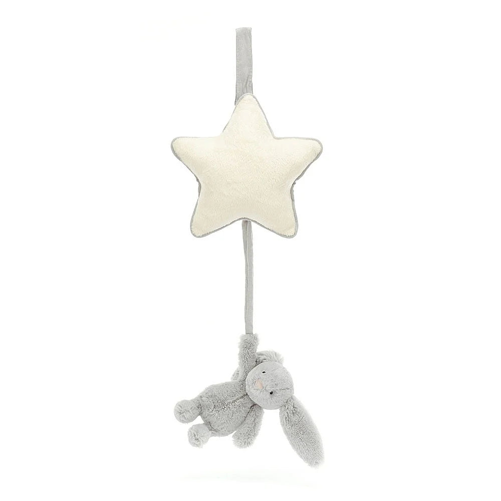Bashful Silver Bunny Musical Pull Toy