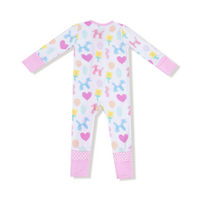 Load image into Gallery viewer, Balloon Animals Pink - 2 Way Zipper Romper
