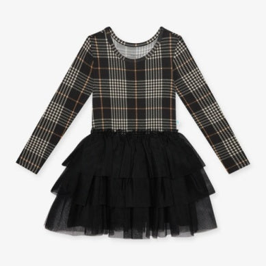 Sanders-Long Sleeve Tulle Dress