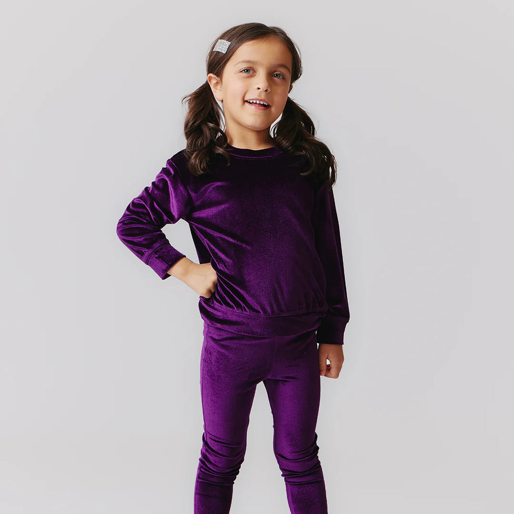 Girls Velour Sweatshirt and Legging Set