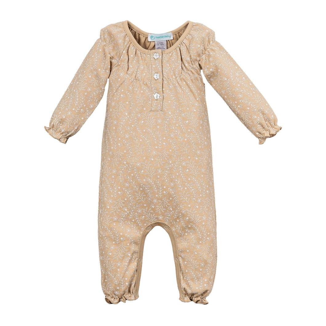 Maeve on Cocoa Ruched Romper
