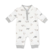 Load image into Gallery viewer, Vintage Airplane Pilots Zip Neck Romper
