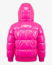 Load image into Gallery viewer, Pink Glitter Puffer Coat
