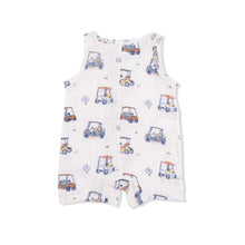 Load image into Gallery viewer, Zooming Golf Carts Sleeveless Shortie Romper
