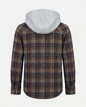 Load image into Gallery viewer, Earth Plaid Glen Hooded Shirt
