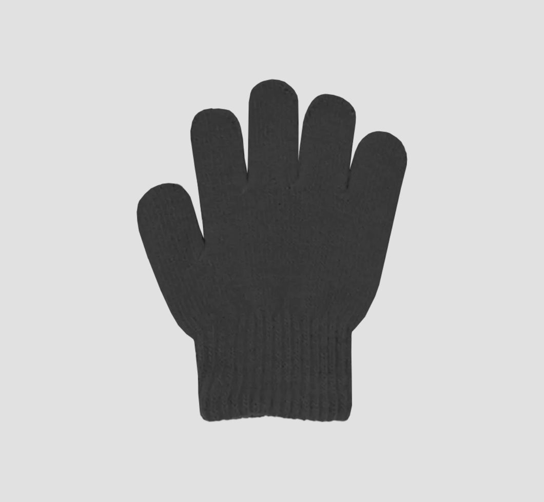 Stretch Toddler Black Gloves