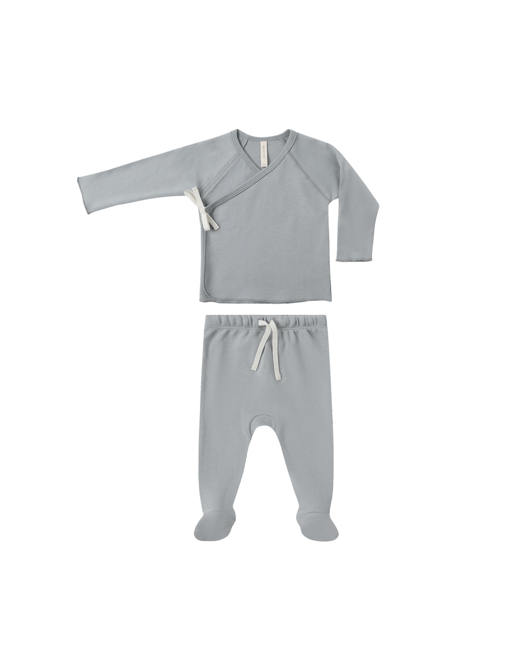 Steel Blue Wrap Top & Pant Set