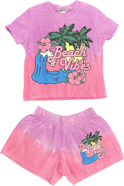 Beach Vibes Dip Dye Tee