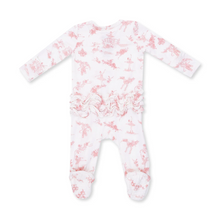Load image into Gallery viewer, Ballet Toile 2 Way Ruffle Zipper Footie

