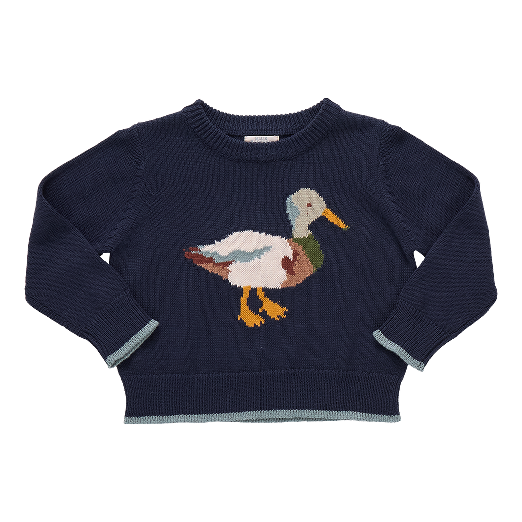 Navy Mallard Oliver Sweater