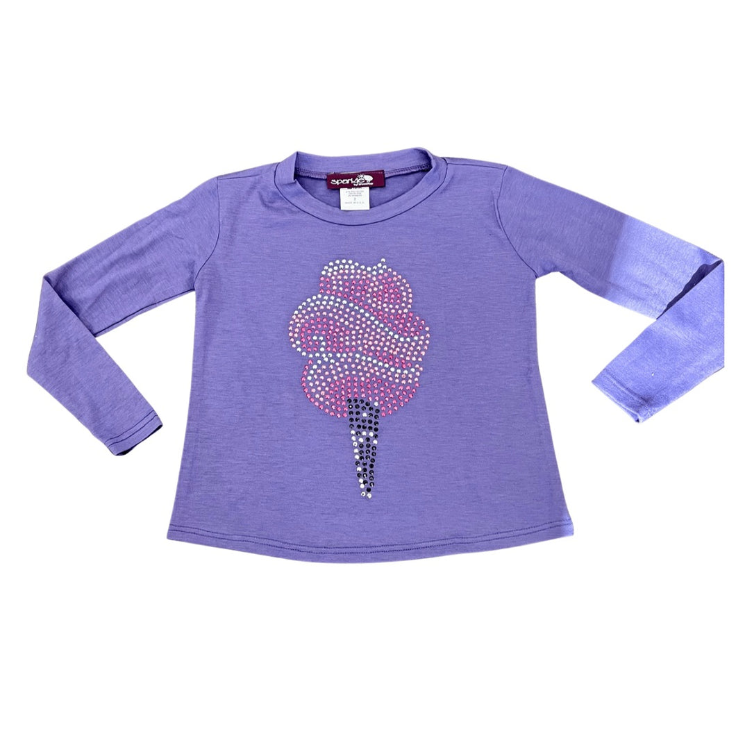 Cotton Candy LS Sparkle Tee
