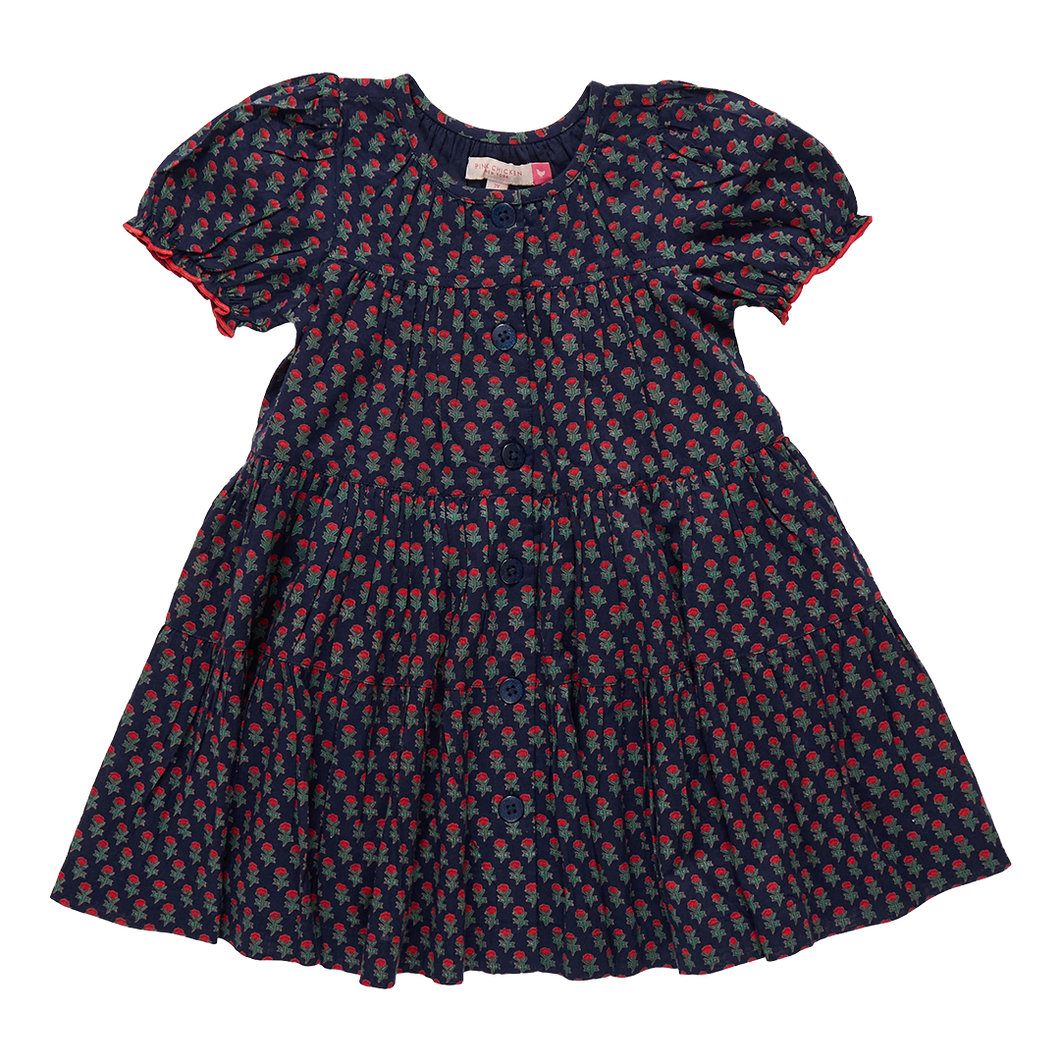 Navy Carnation Elizabeth Dress
