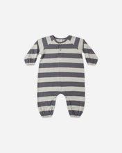 Load image into Gallery viewer, Sage Stripe Henley Jumpsuit
