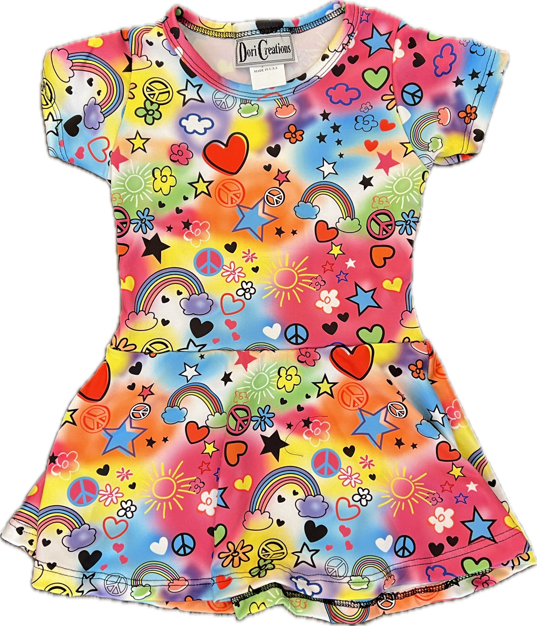 Neon Graffiti Skater Dress