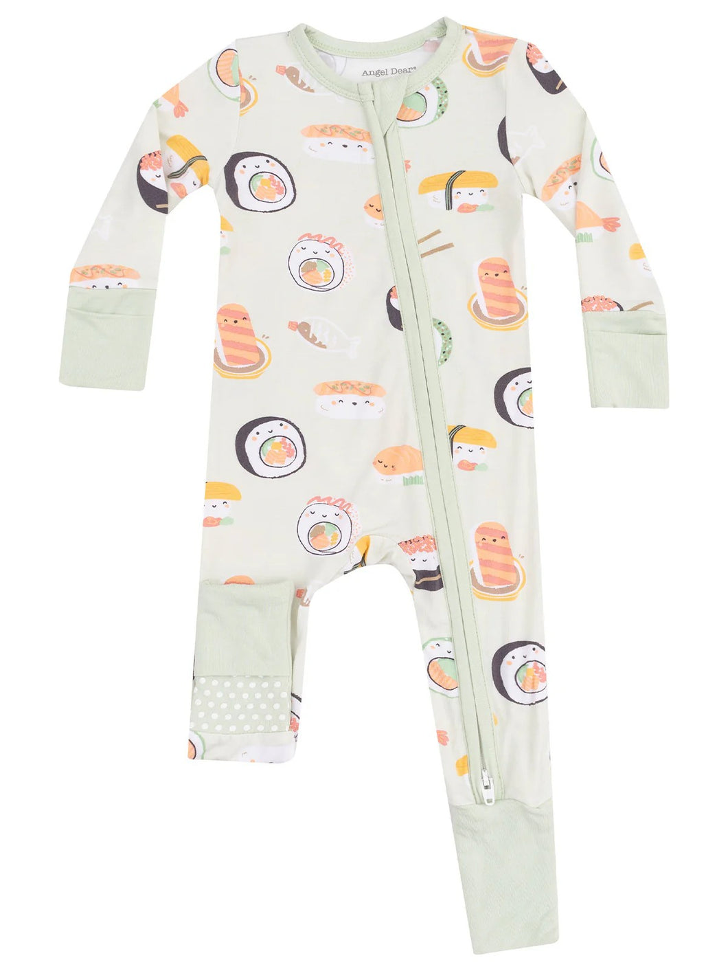 Sushi Green 2 Way Zipper Romper