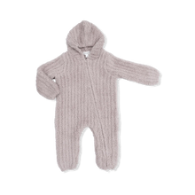 Load image into Gallery viewer, Chenille Hooded Romper with Stripe Texture

