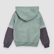 Load image into Gallery viewer, Green Dusty LS Color Block Hoodie
