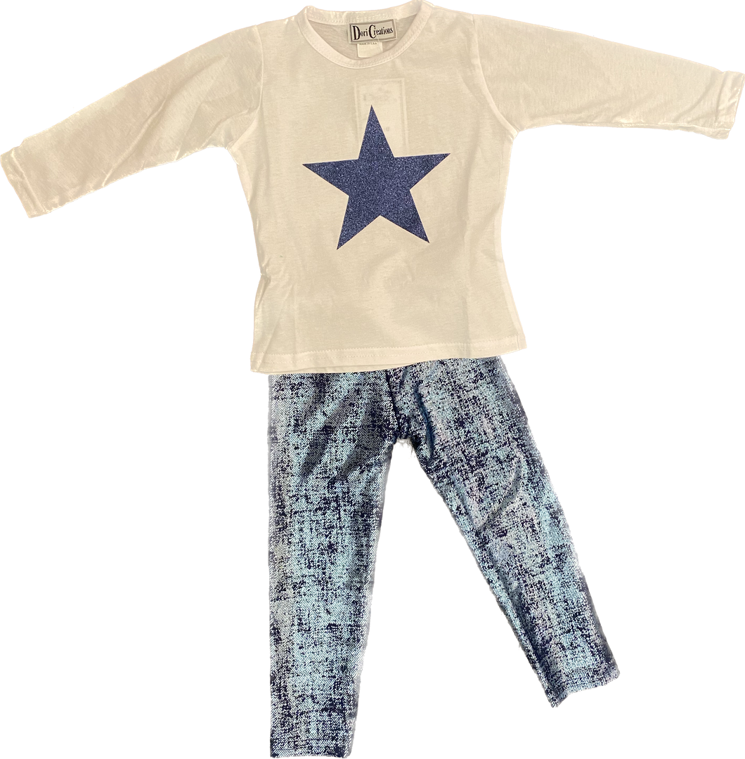 Denim Star Long Sleeve Tee