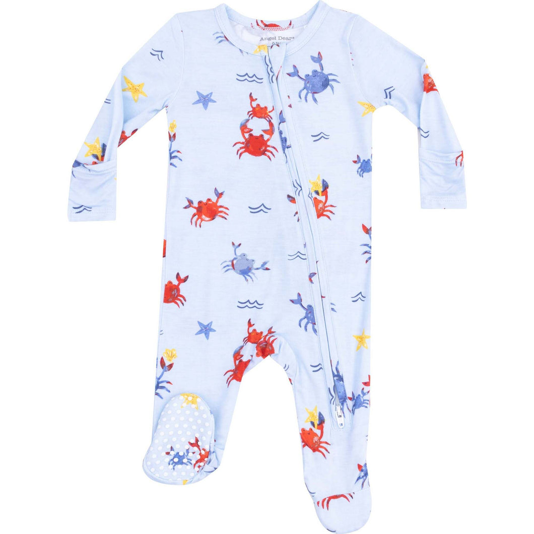 Crayon Crabs 2 Way Zipper Footie