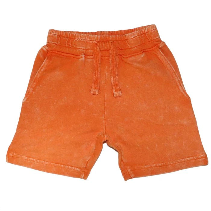 Orange Enzyme Wash Shorts