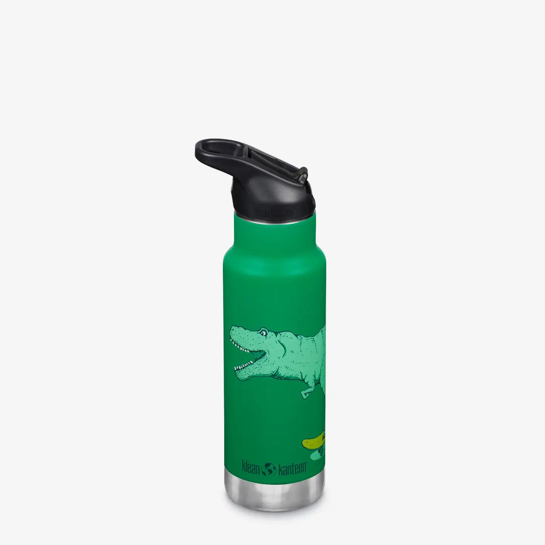 Dino Skate 12oz Insulated Water Bottle with Flip Seal
