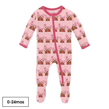 Lotus Gingerbread Zipper Footie