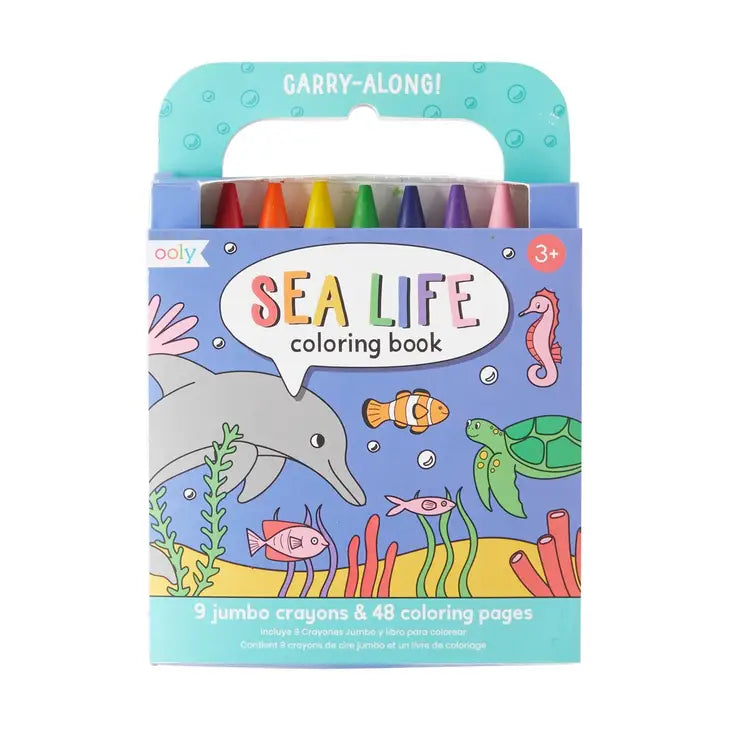 Carry Along Crayon & Coloring Book Kit - Sea Life