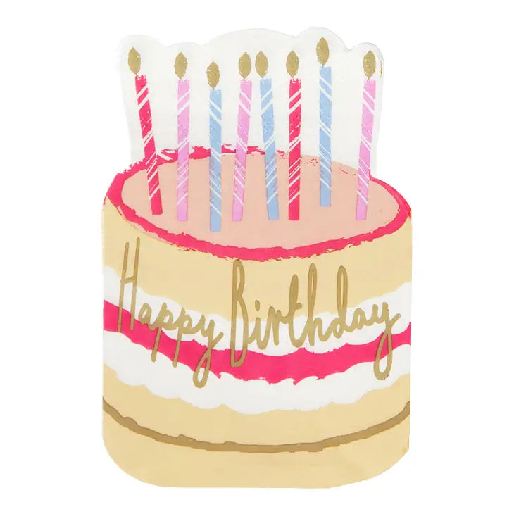 Cake Shaped Birthday Napkins