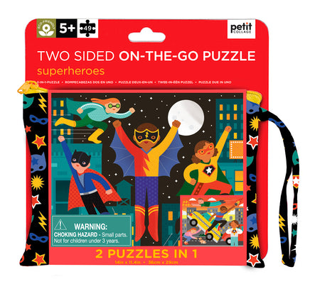 Superheroes on the Go:  Two Sided Puzzle