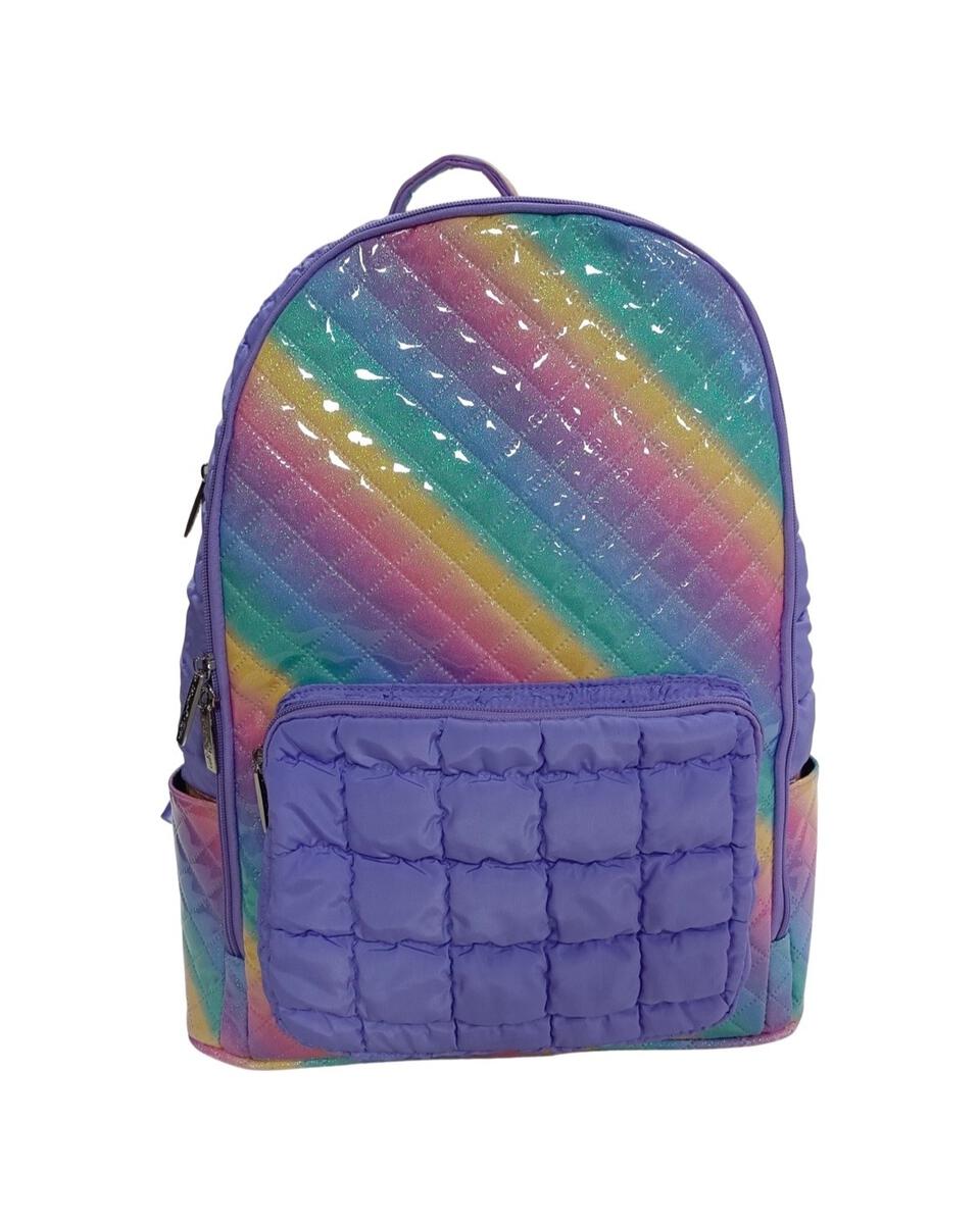 Rainbow Purple Quilted Backpack