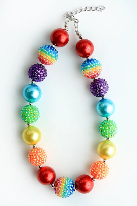 Chunky Rainbow Sparkle Necklace