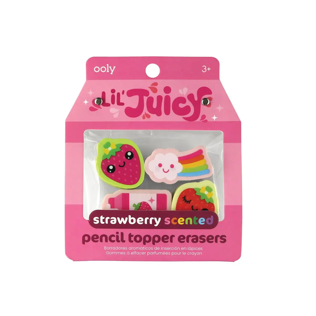 Lil Juicy Strawberry Scented Pencil Topper Erasers